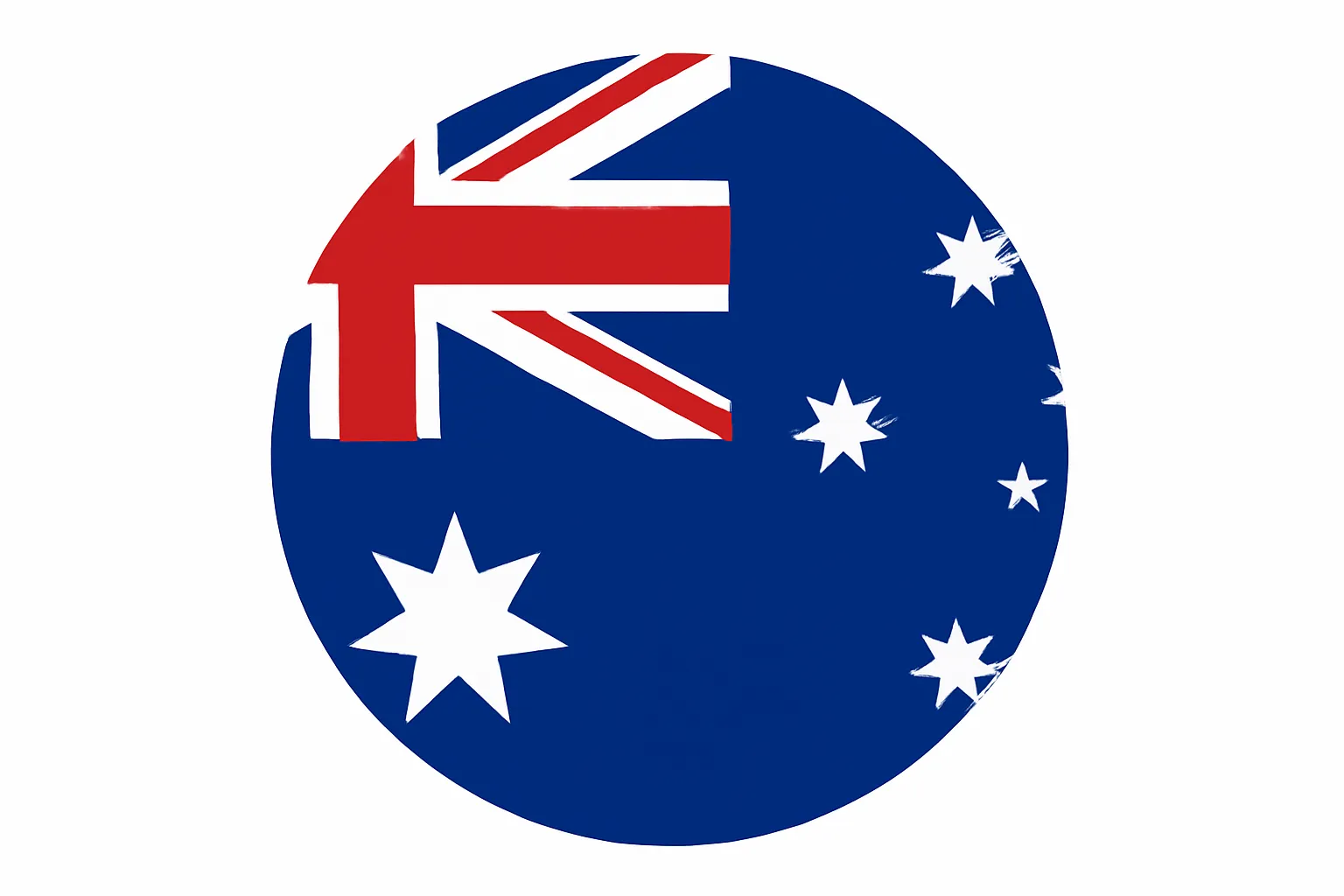 Australia Flag in Circle