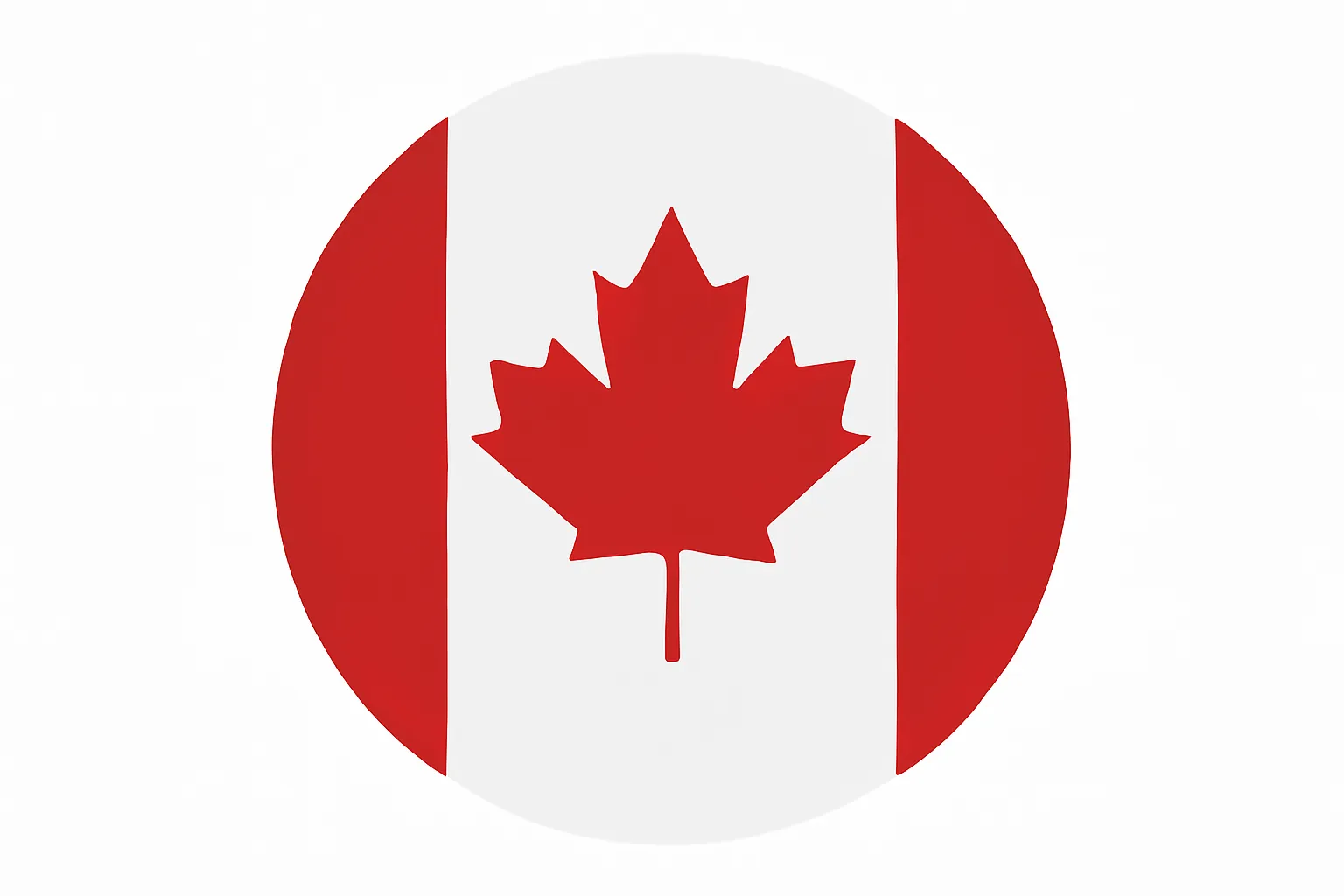 Canada Flag in Circle