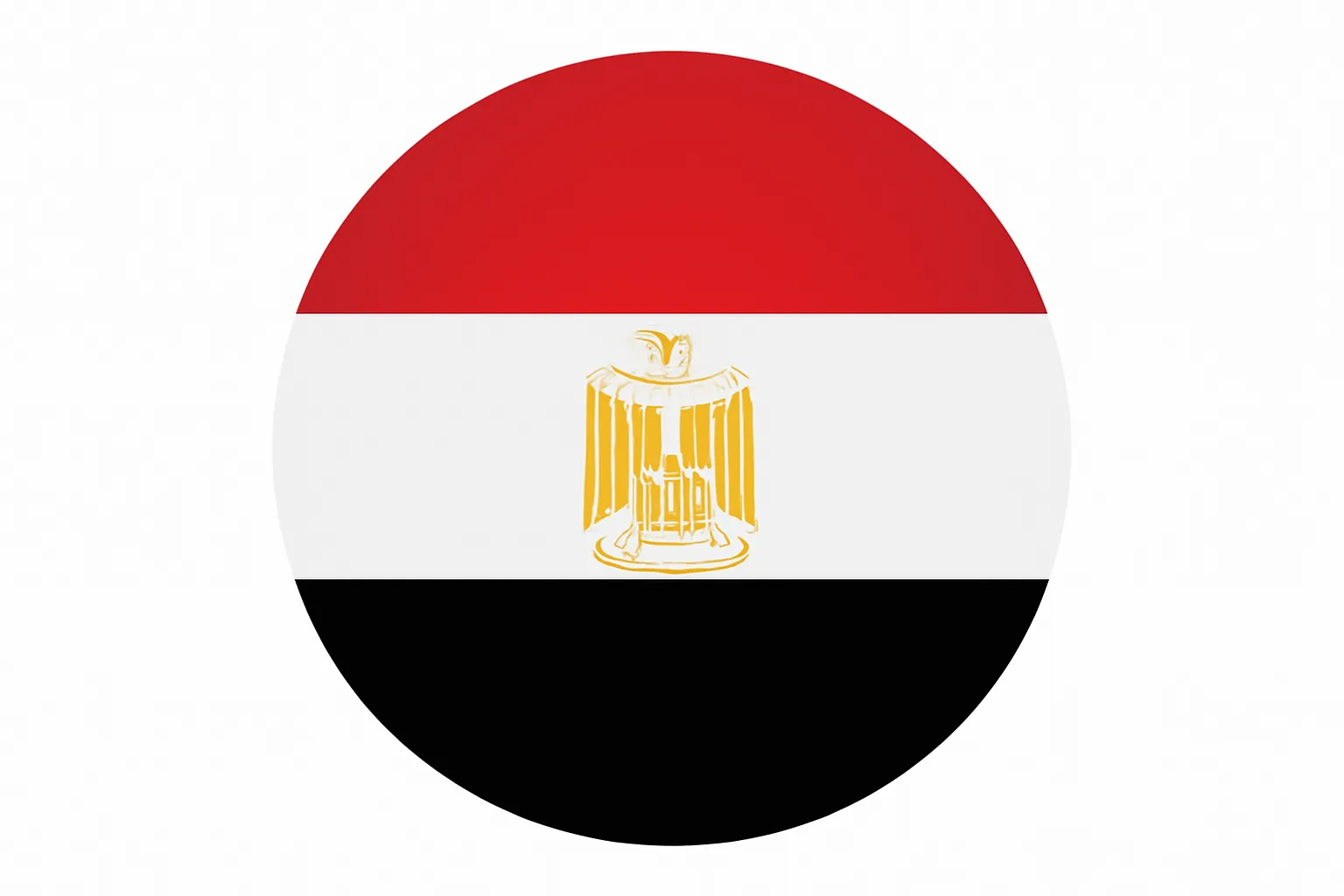 Egypt Flag in Circle