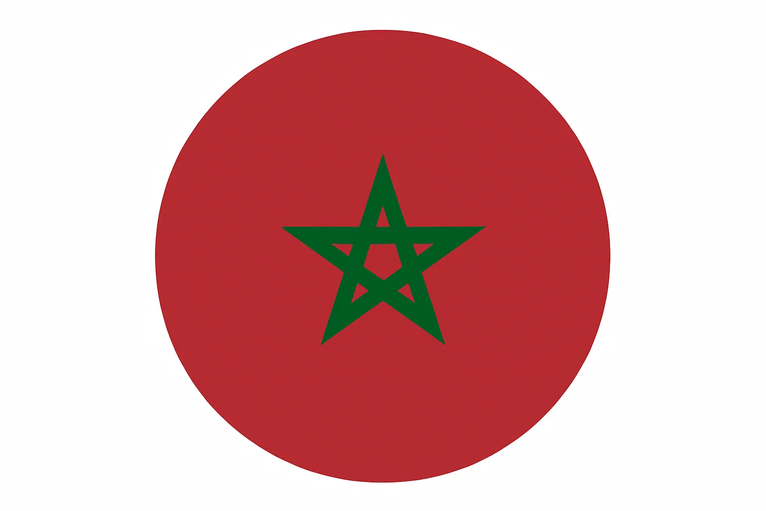 Morocco Flag in Circle