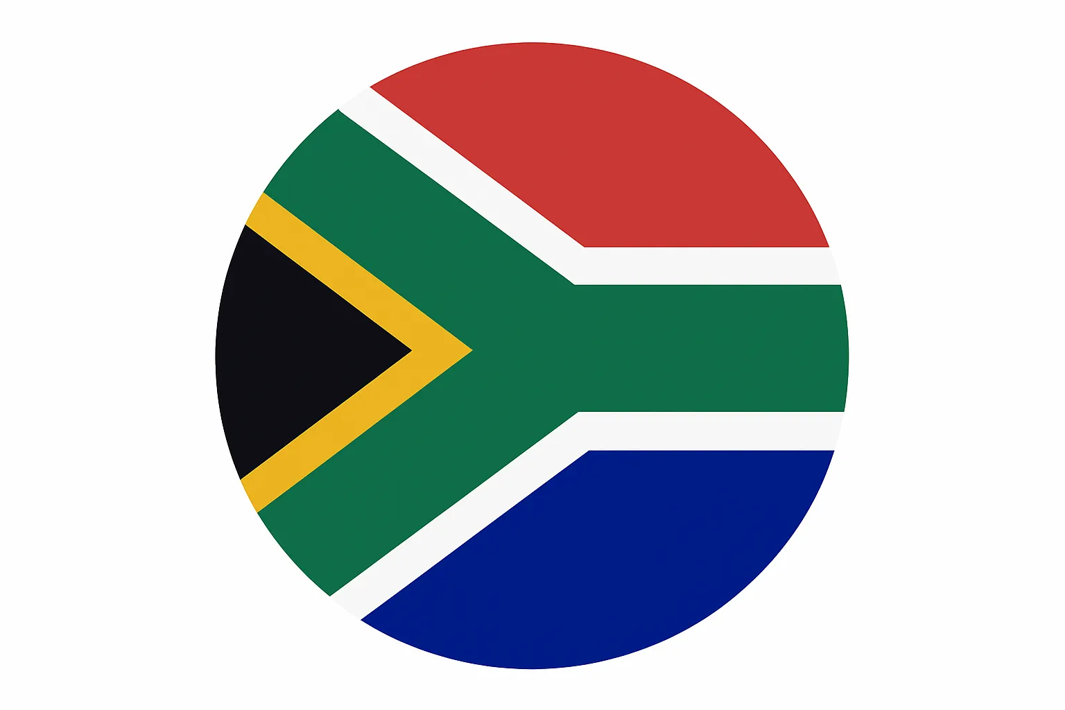 South Africa Flag in Circle