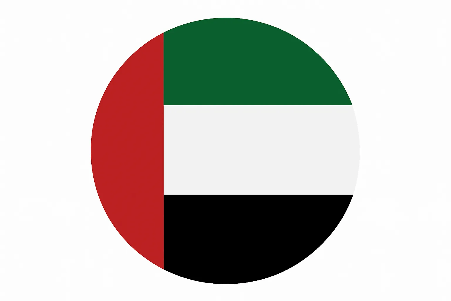 United Arab Emirates Flag in Circle