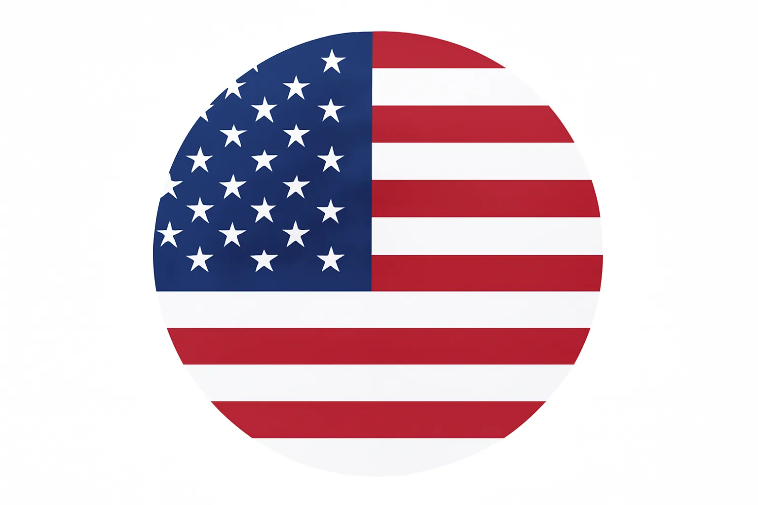 United States Flag in Circle